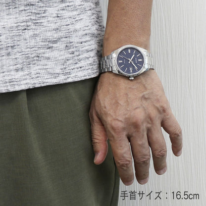 Casio Standard Analog Model MTP-1302DA Navy Matte Sandblast Dial Business Watch with Stainless Steel Band — Japan Import
