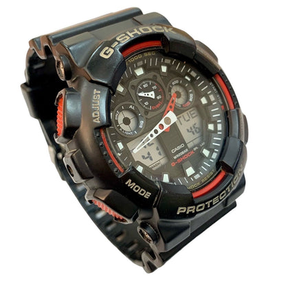 Casio G-Shock GA-100-1A4DR Combination Model Black and Red Analog Digital Quartz Watch — Japan Import