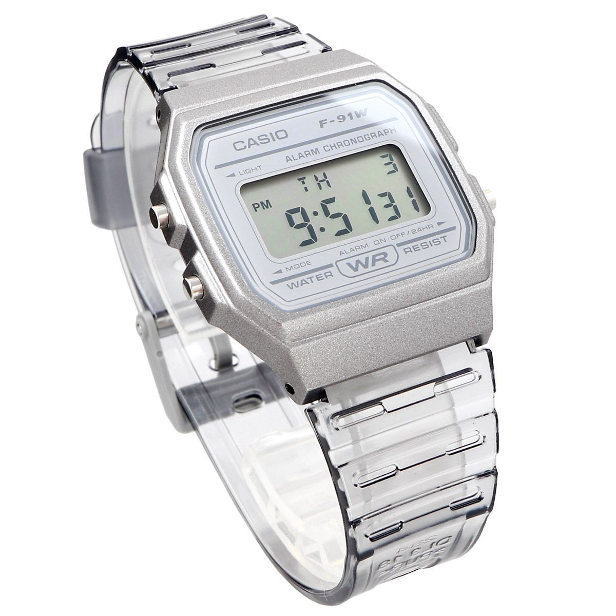 Casio F-91WS-8 Quartz Digital Watch Grey Resin Band Japan Import