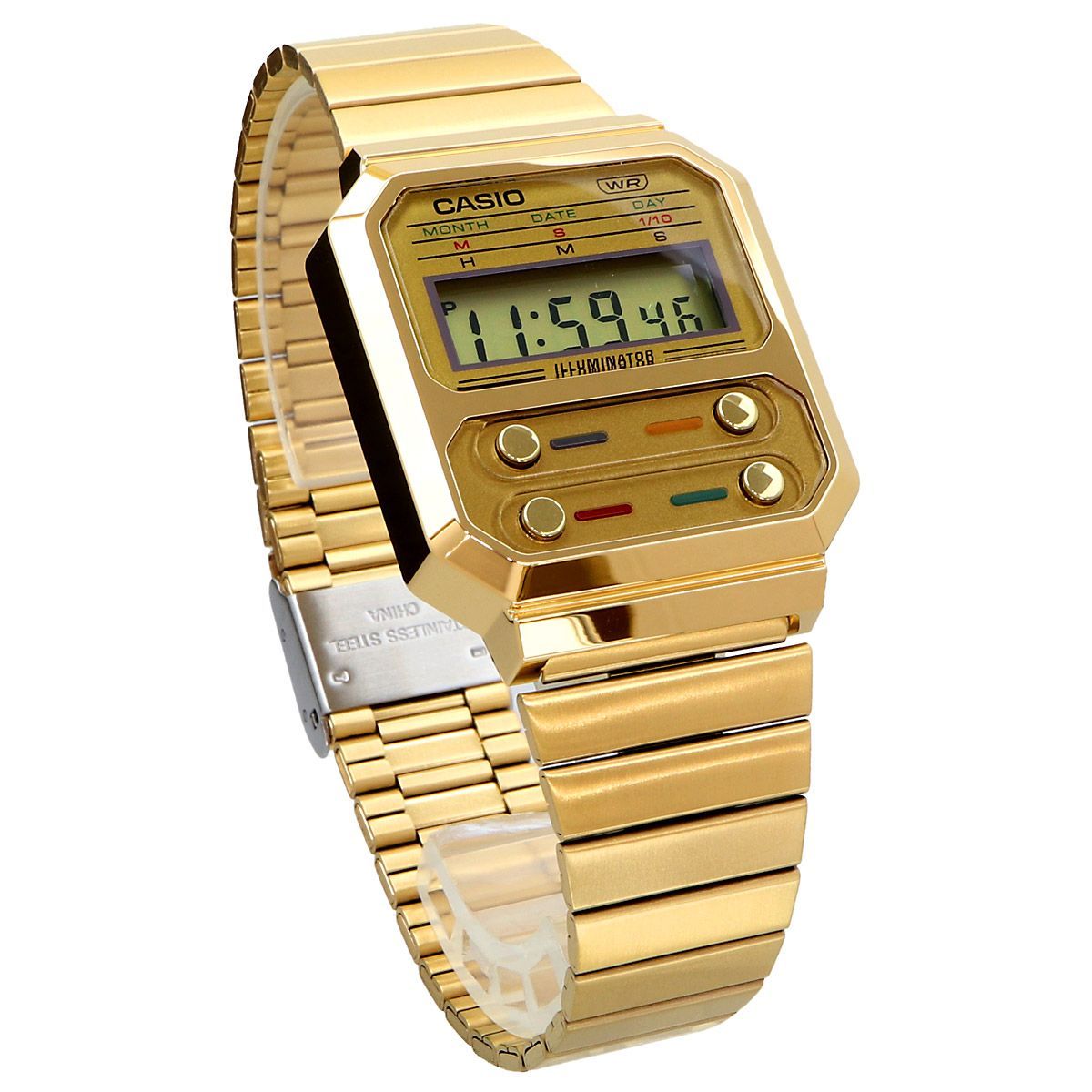 Casio A100 Series F-100 Retro Digital Watch Model A100WEG-9A Japan Import
