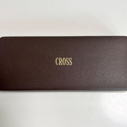 Cross Gold Color Ballpoint Pen and Mechanical Pencil 2 Piece Set With Case — Japan Import