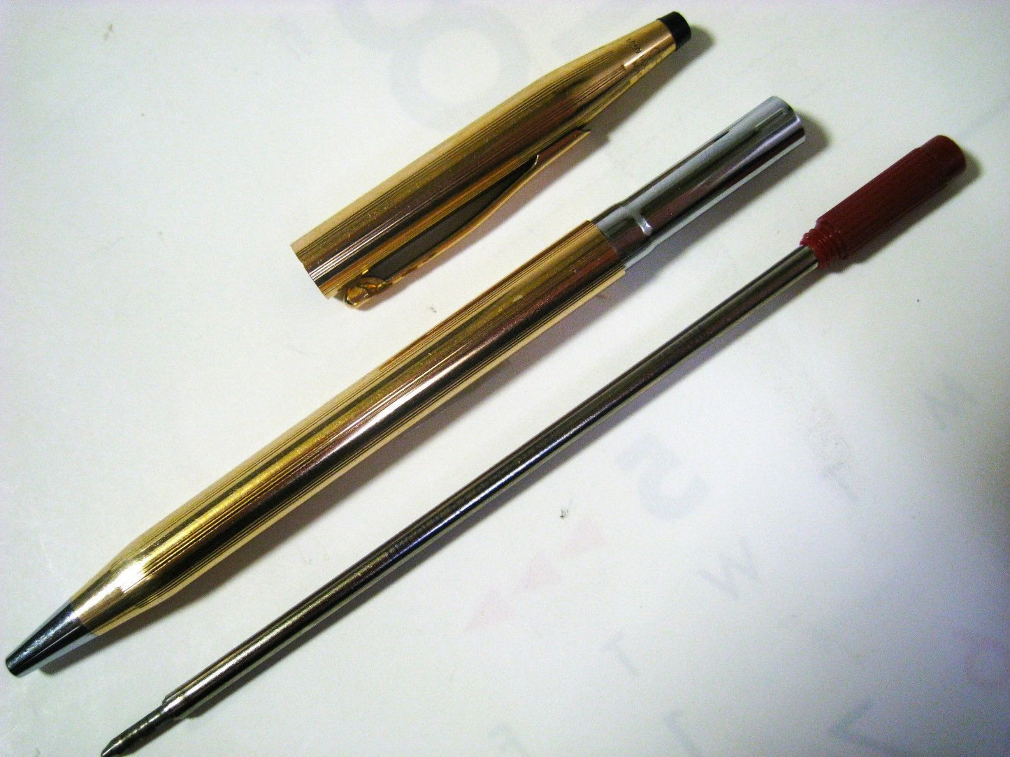 Cross Classic Century 14kt Gold Filled Red Ballpoint Pen Made in USA