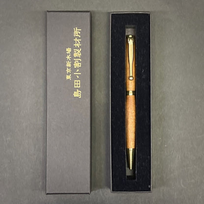 Shimada Kowari Enju Wooden Ballpoint Pen with Refill — Japan Import