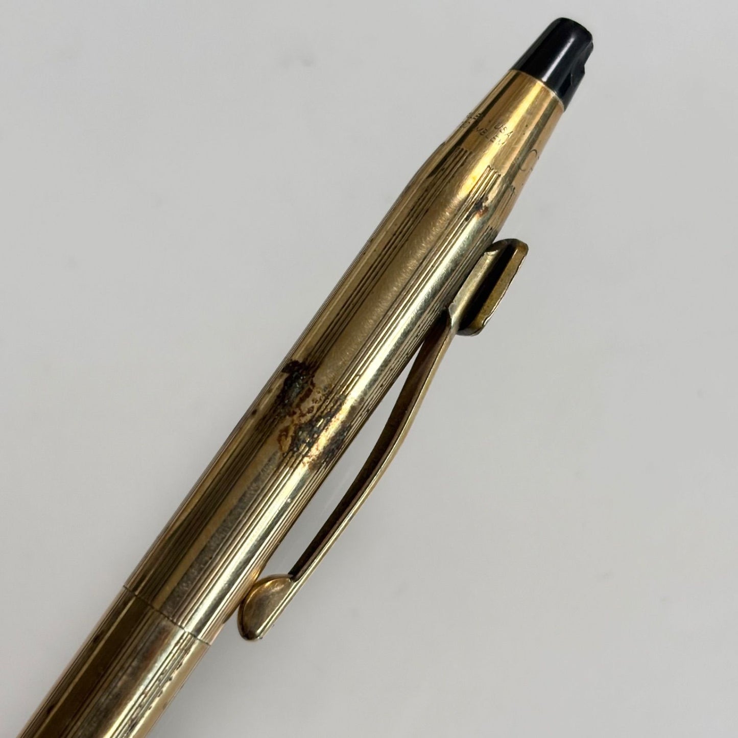 Cross Gold Color Ballpoint Pen and Mechanical Pencil 2 Piece Set With Case — Japan Import