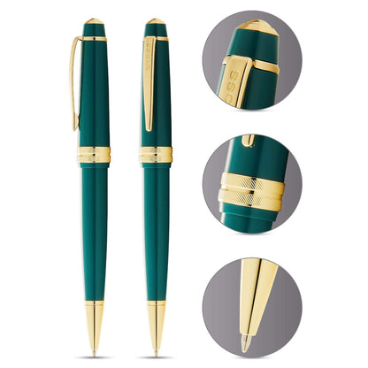 Bailey Cross Green and Gold Resin Ballpoint Pen — Japan Import