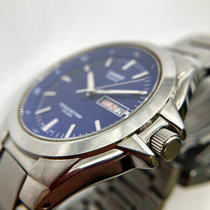 Casio MTP-1228DJ Analog Metal Series Watch Silver Blue — Japan Import