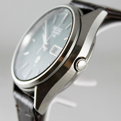 Seiko Vintage Men's Watch Model 0923-8000-G Silver Case Green Dial Quartz Day-Date — Japan Import