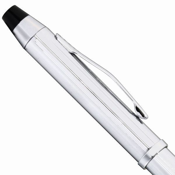 Cross Stylus Ballpoint Pen Model AT0090-1ST Chrome with Black and Red Ink and 0.5mm Pencil