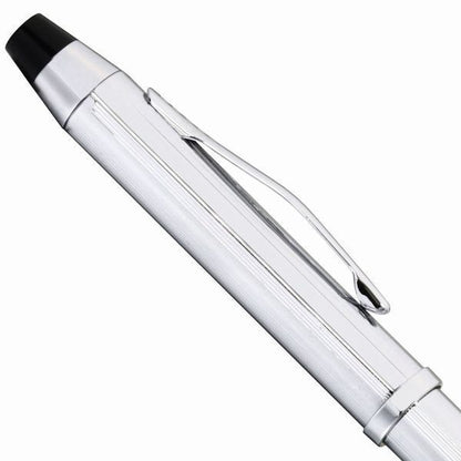 Cross Stylus Ballpoint Pen Model AT0090-1ST Chrome with Black and Red Ink and 0.5mm Pencil
