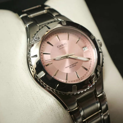 Casio Series LTD-1035A-4AJF Analog Watch with Pink Dial and 10 ATM Water Resistance — Japan Import