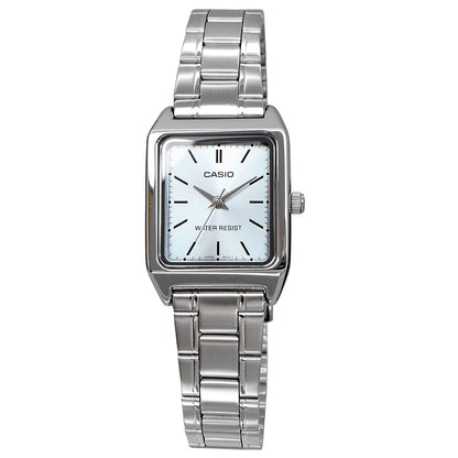 Casio Cheap Casio LTP-V007D-2E Watch in Silver with Light Blue Dial — Japan Import