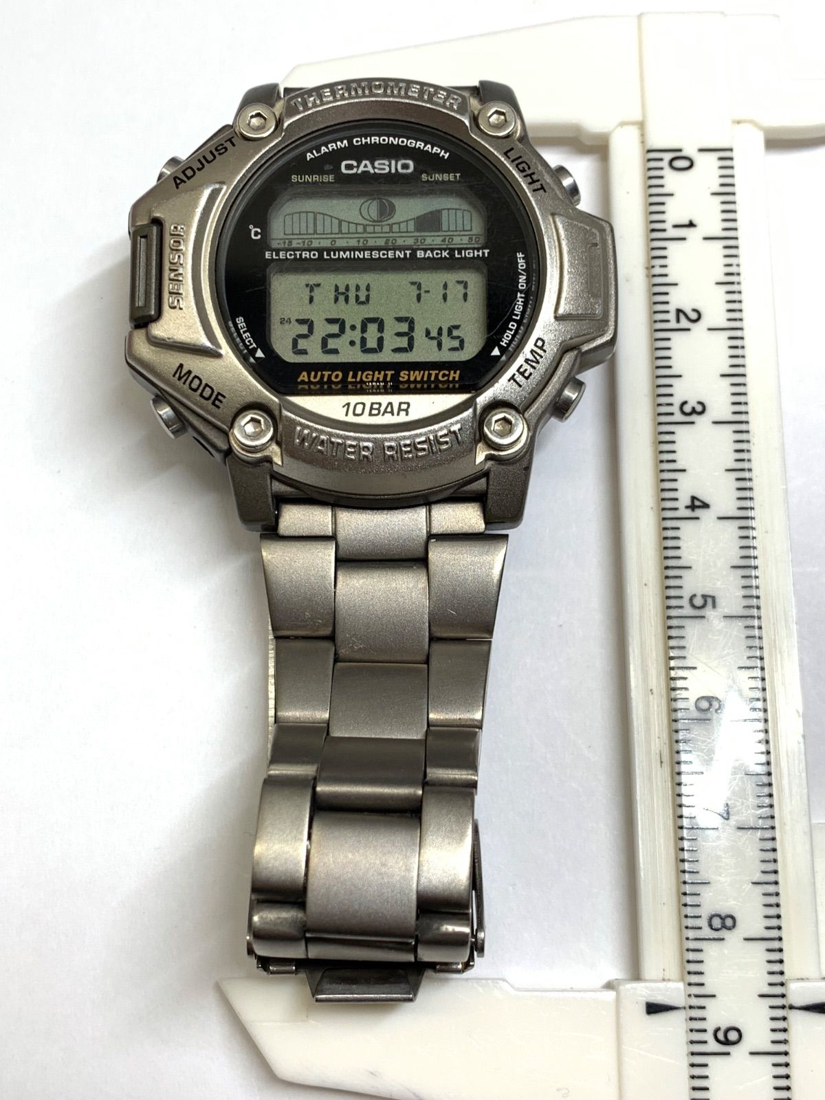 Casio PRT-111 Model Used Watch with Battery Movement, Body Only — Japan Import