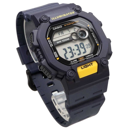 Casio Digital Square Watch Model W-737H-2AV Retro Unisex Resin Band Japan Import