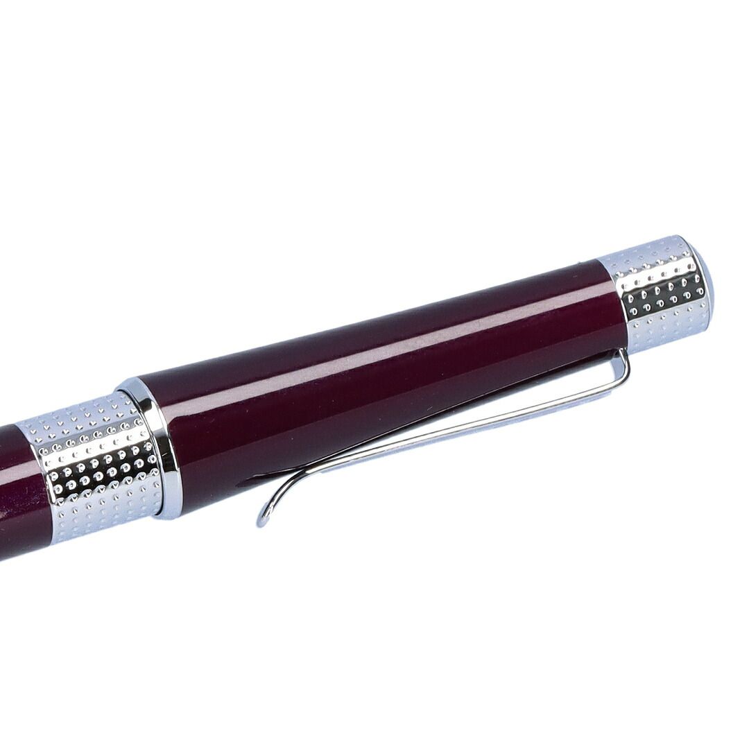 Cross Beverly Pen Purple Silver Model AT0492-7 Stylish Twist Tip Writing Instrument — Japan Import