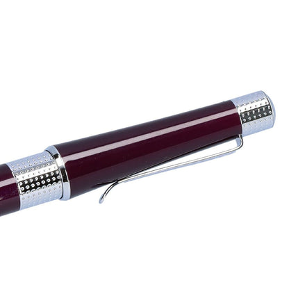 Cross Beverly Pen Purple Silver Model AT0492-7 Stylish Twist Tip Writing Instrument — Japan Import