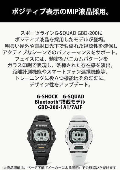 G-Shock G-Squad GBD-200-1A1JF Digital Watch with Resin Band and Case — Japan Import