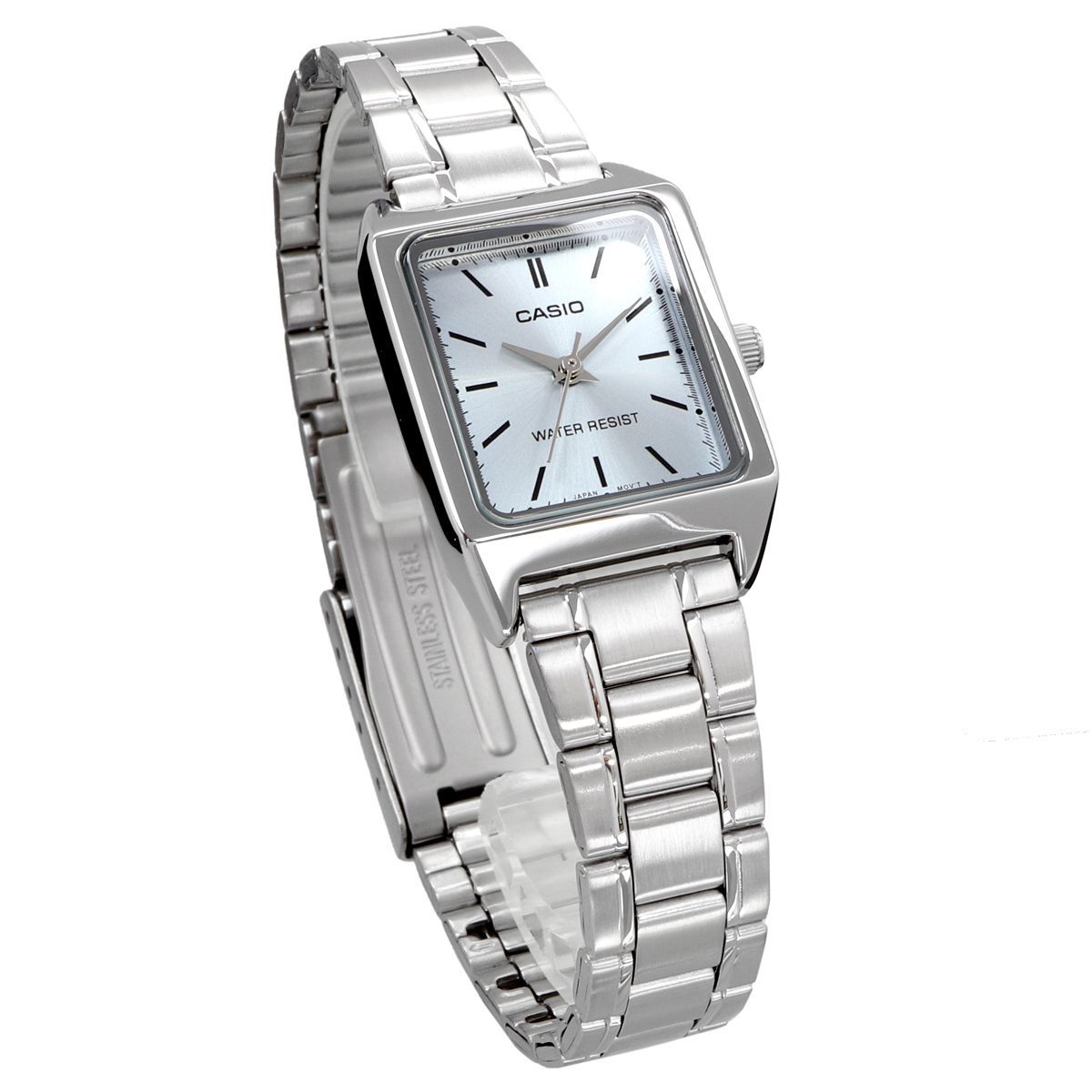 Casio Cheap Casio LTP-V007D-2E Watch in Silver with Light Blue Dial — Japan Import