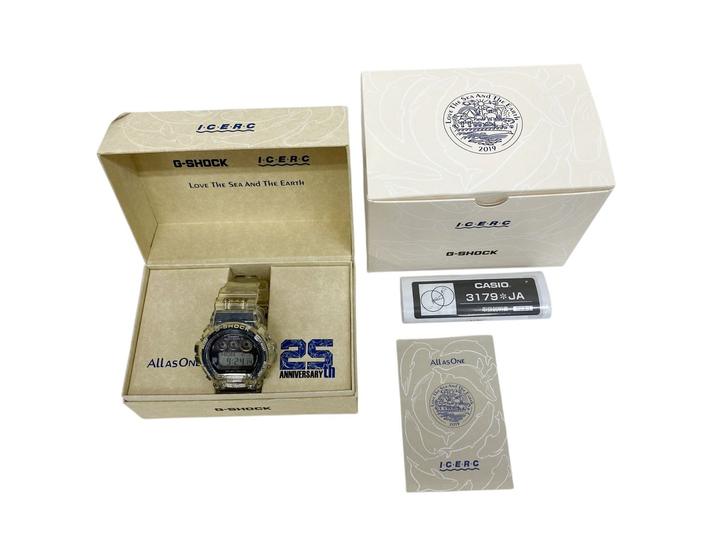 Casio G-Shock Irukuj 2019 ICERC Japan Collaboration 25th Anniversary Digital Watch Radio Solar GW-6903K-7JR Clear Men — Japan Impo
