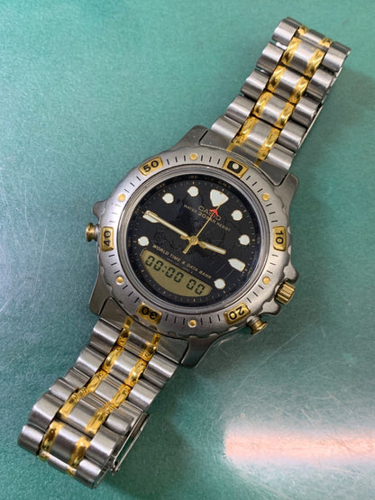 Casio World Time Data Bank R6-5539 Model AD-722 Used Watch with Black Dial — Japan Import