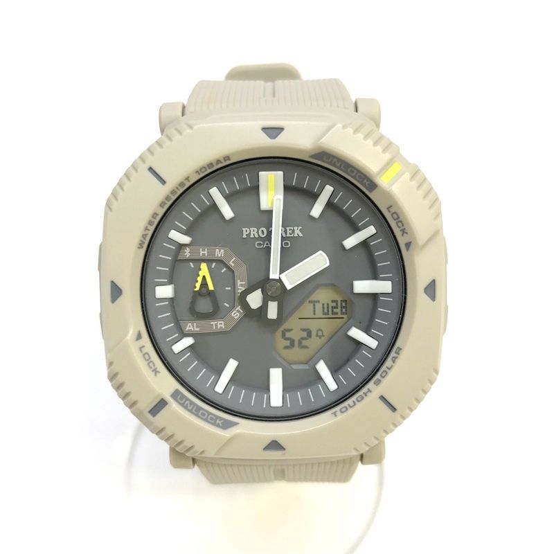 Casio PROTREK Hiker Line PRJ-B001 Bluetooth Solar Japan Import Off White Men Watch