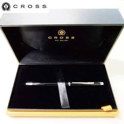 Sekizo Century Black Lacquer Polished Chrome Ballpoint Pen