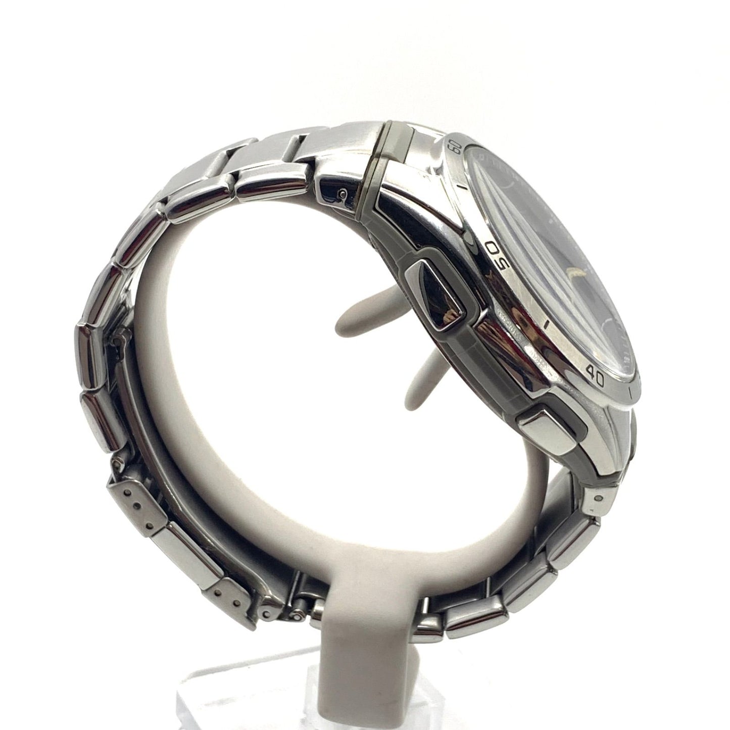Casio Digital Analog Combination Watch Model WVA-M650 Black Stainless Steel