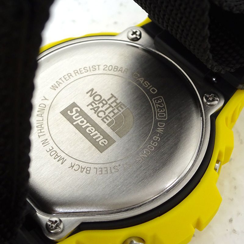 Supreme X The North Face G-Shock Digital Watch DW-6900NS-9JR Yellow — Japan Import