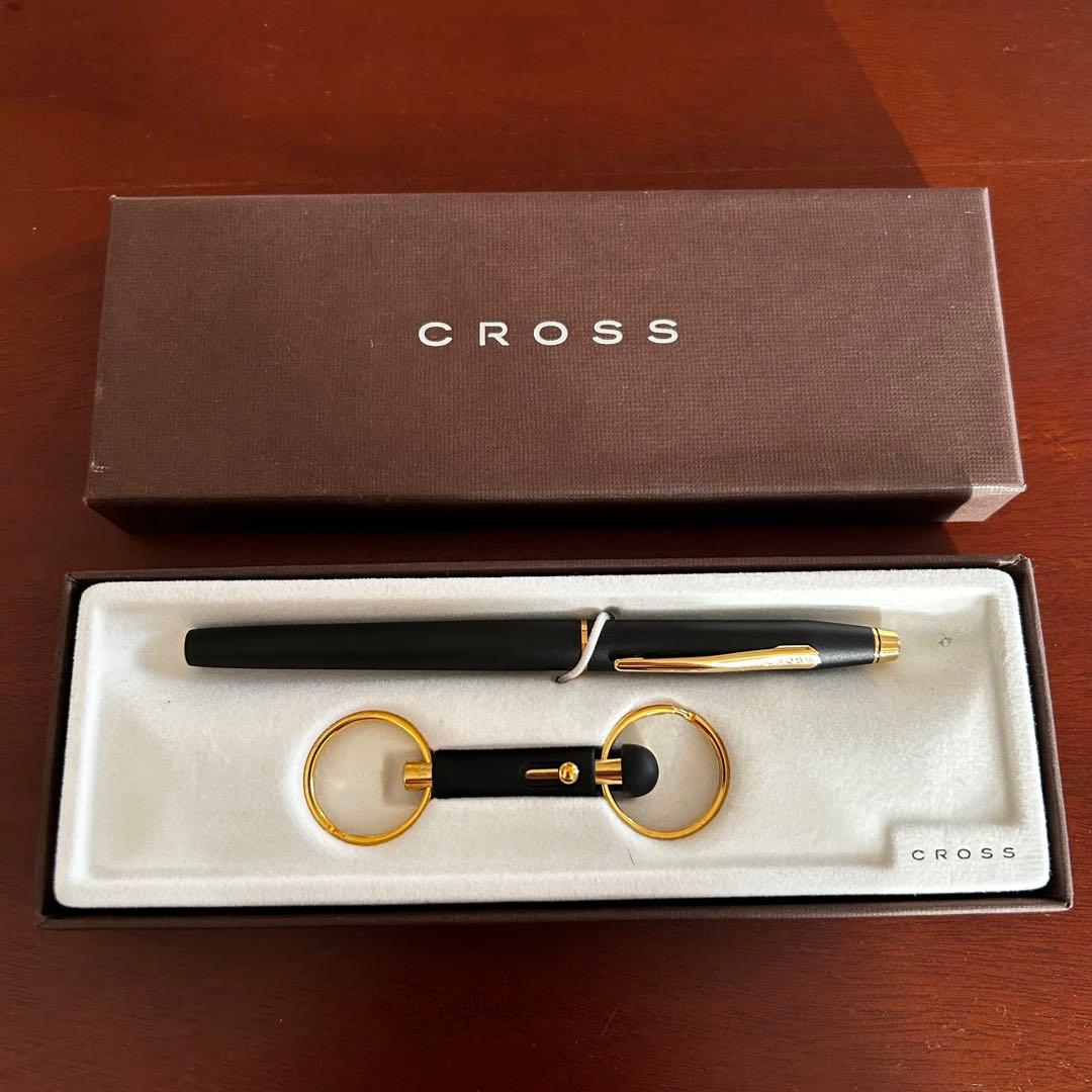 Cross Brand Set of Ballpoint Pen and Keychain — Japan Import