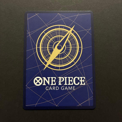 One Piece Series Nico Robin SR Parallel card stored in a protective sleeve with backing sheet