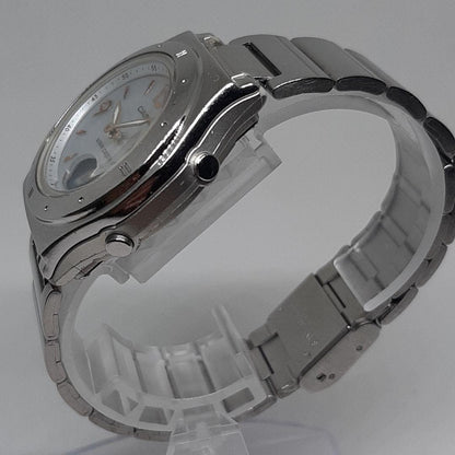 Casio Wave Ceptor LWA-M140 4739 Ladies Solar Radio Watch with Metal Dial — Japan Import
