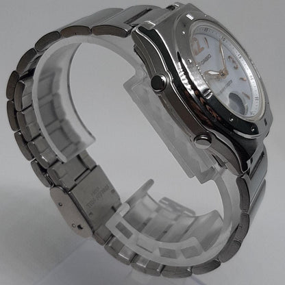 Casio Wave Ceptor LWA-M140 4739 Ladies Solar Radio Watch with Metal Dial — Japan Import