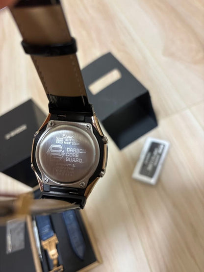 Casio G-Shock Digital Watch Model GA-2100 Rose Gold and Black with Leather Band — Japan Import