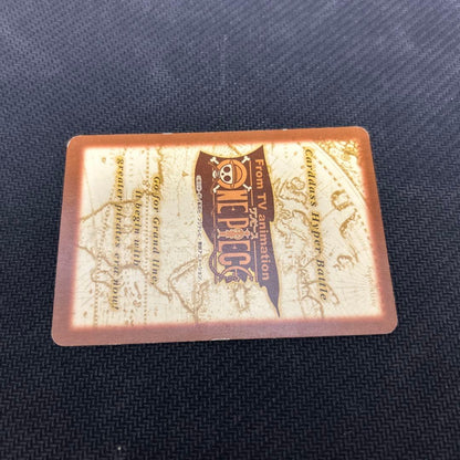 Shanks Extreme Hyper Battle Card from One Piece by Carddass showing minor aging and Japanese text