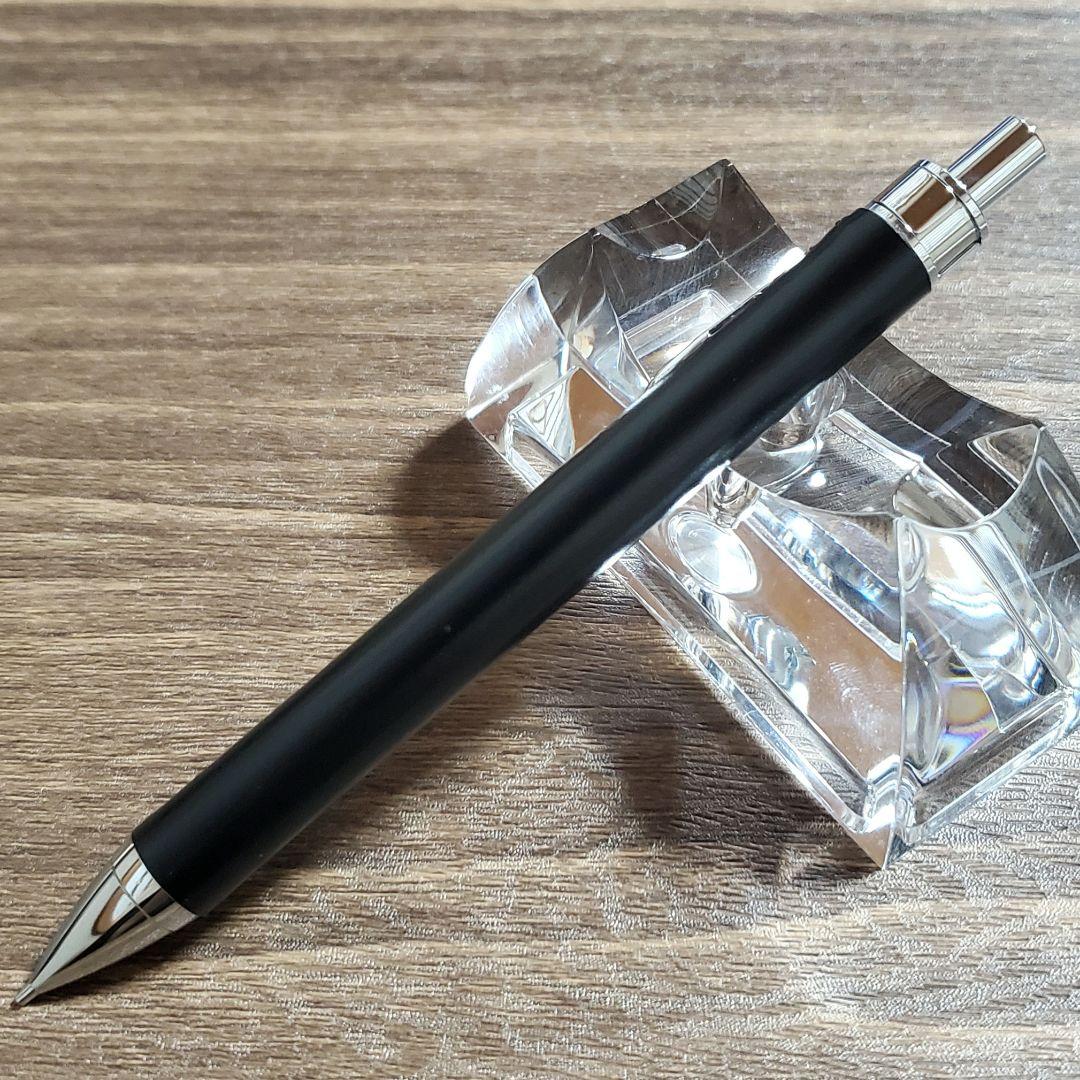Katsuragawa Leather Mechanical Pencil 0.5mm Hand Sewn (Couro Cabanas Black x Brown) — Japan Import