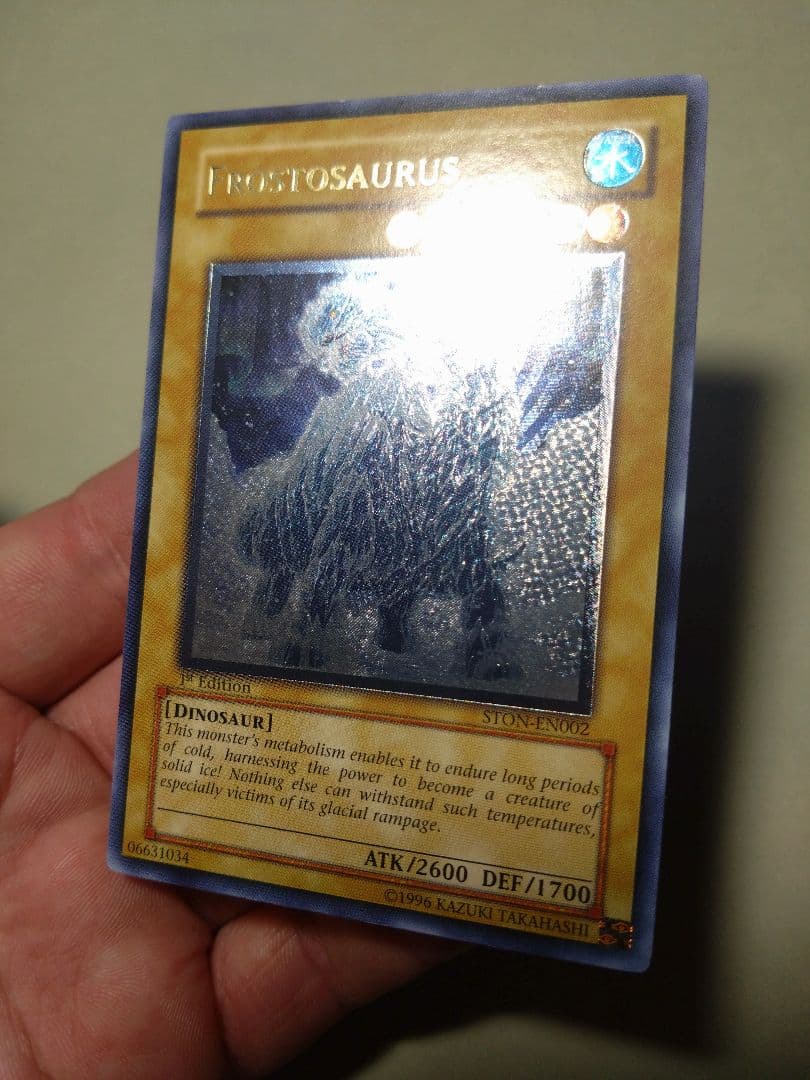 Yu-Gi-Oh Frost Zaurus Ultimate Rare card from First Frost Zaurus set English edition Japan import