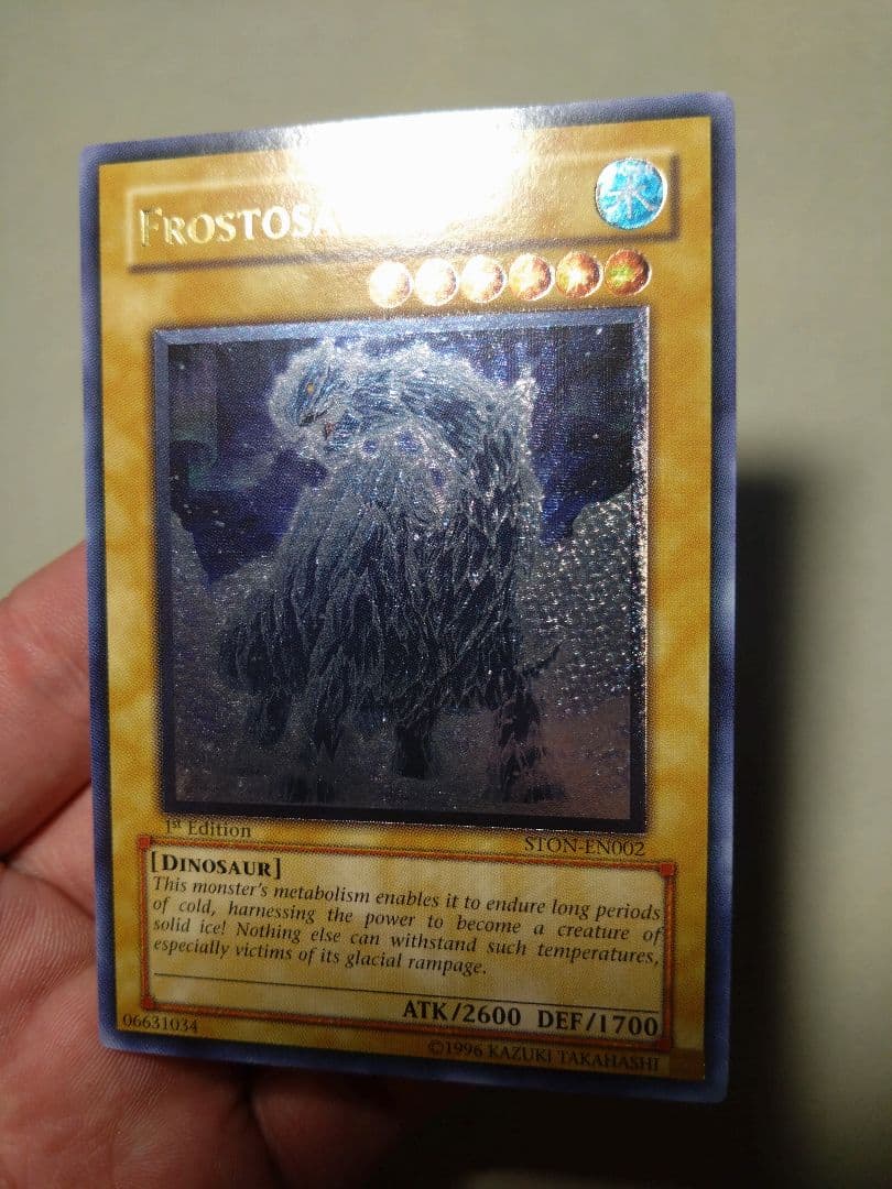 Yu-Gi-Oh Frost Zaurus Ultimate Rare card from First Frost Zaurus set English edition Japan import