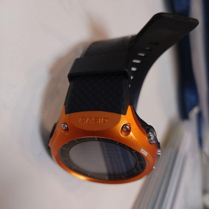 Casio WSD-F10 Series Digital Watch Model with Orange Color and Charging Cable — Japan Import