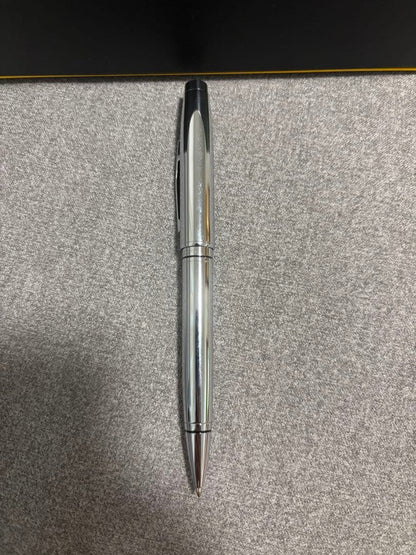 Unused CROSS silver ballpoint pen with dedicated case, Japan import