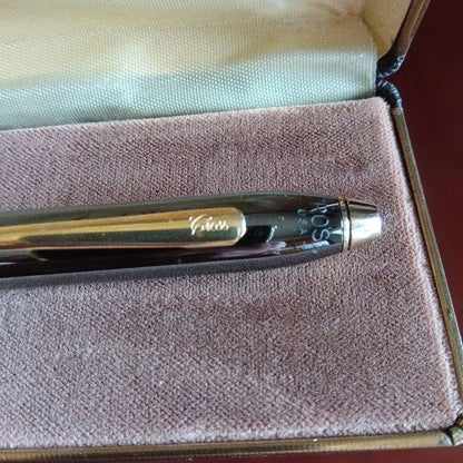 Cross Townゼント USA Ballpoint Pen with Case in Gunmetal Black — Japan Import