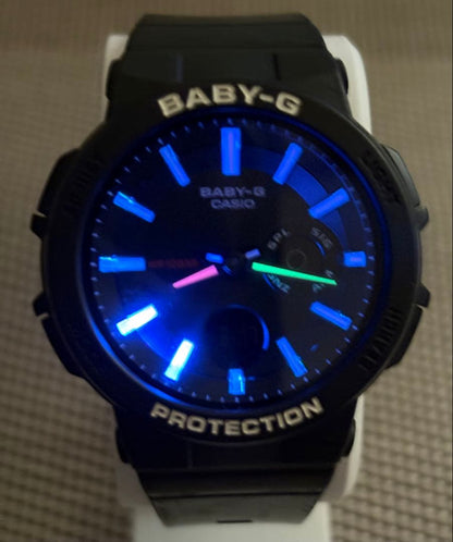 Casio Baby-G BGA-255 Black Model with Battery Replacement and Confirmed Functionality — Japan Import