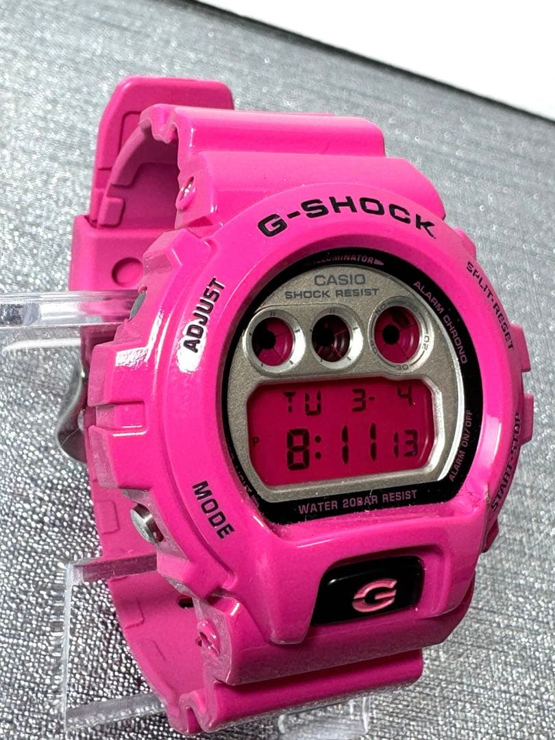 Casio G-Shock Digital DW-6900RCS Crazy Colors Model with Pink Body and Silver Accents — Japan Import