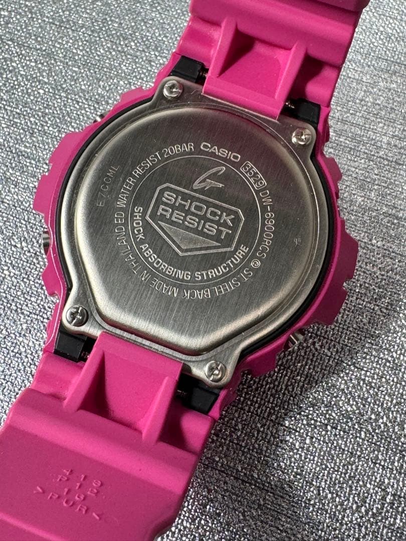 Casio G-Shock Digital DW-6900RCS Crazy Colors Model with Pink Body and Silver Accents — Japan Import