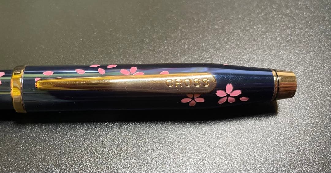 Yozakura Cross Ballpoint Pen Oil-Based Translucent Cobalt Blue
