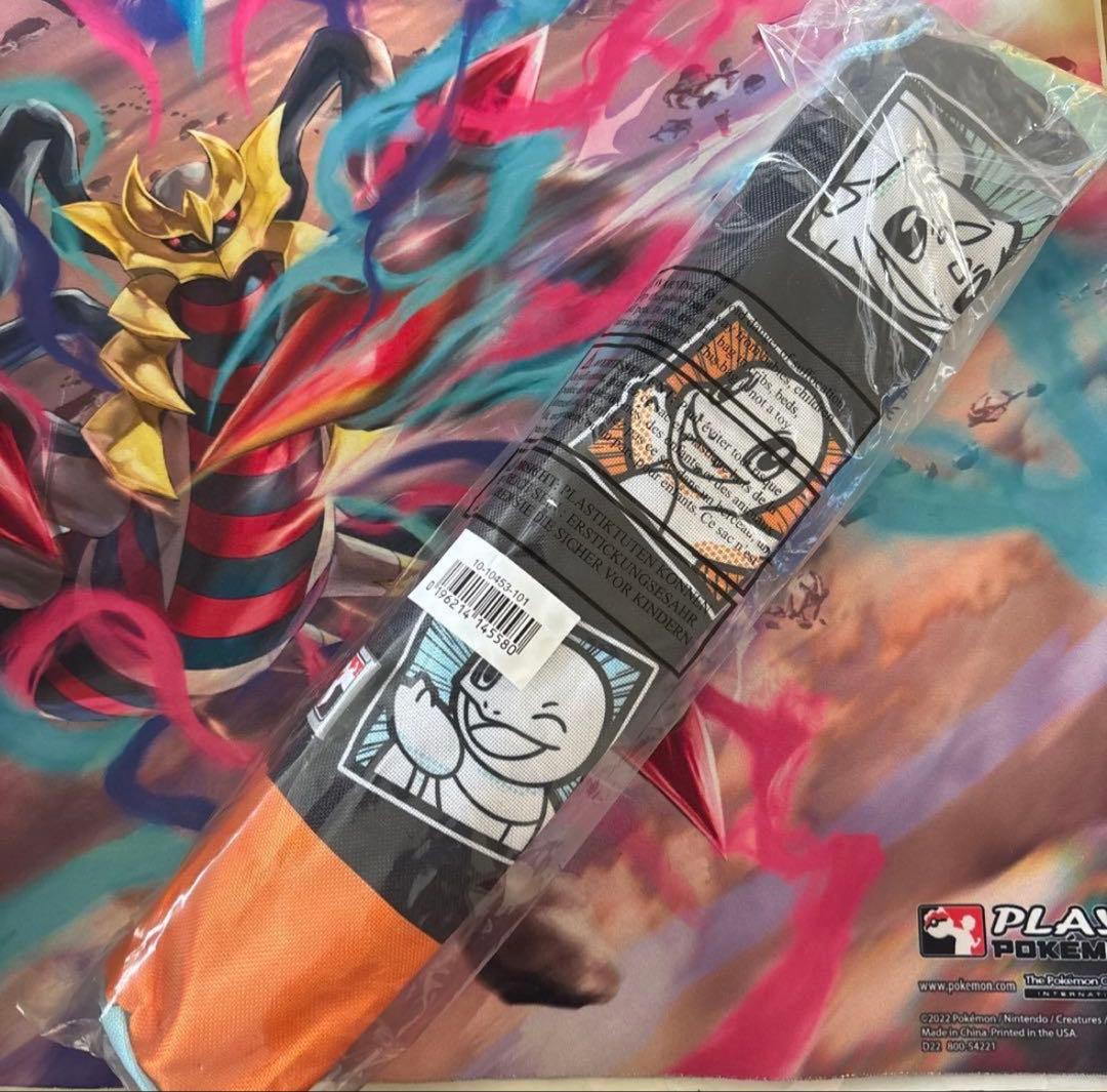EUIC Pokémon Center limited edition 30th Anniversary playmat with Charmander, Squirtle, and Bulbasaur comic design