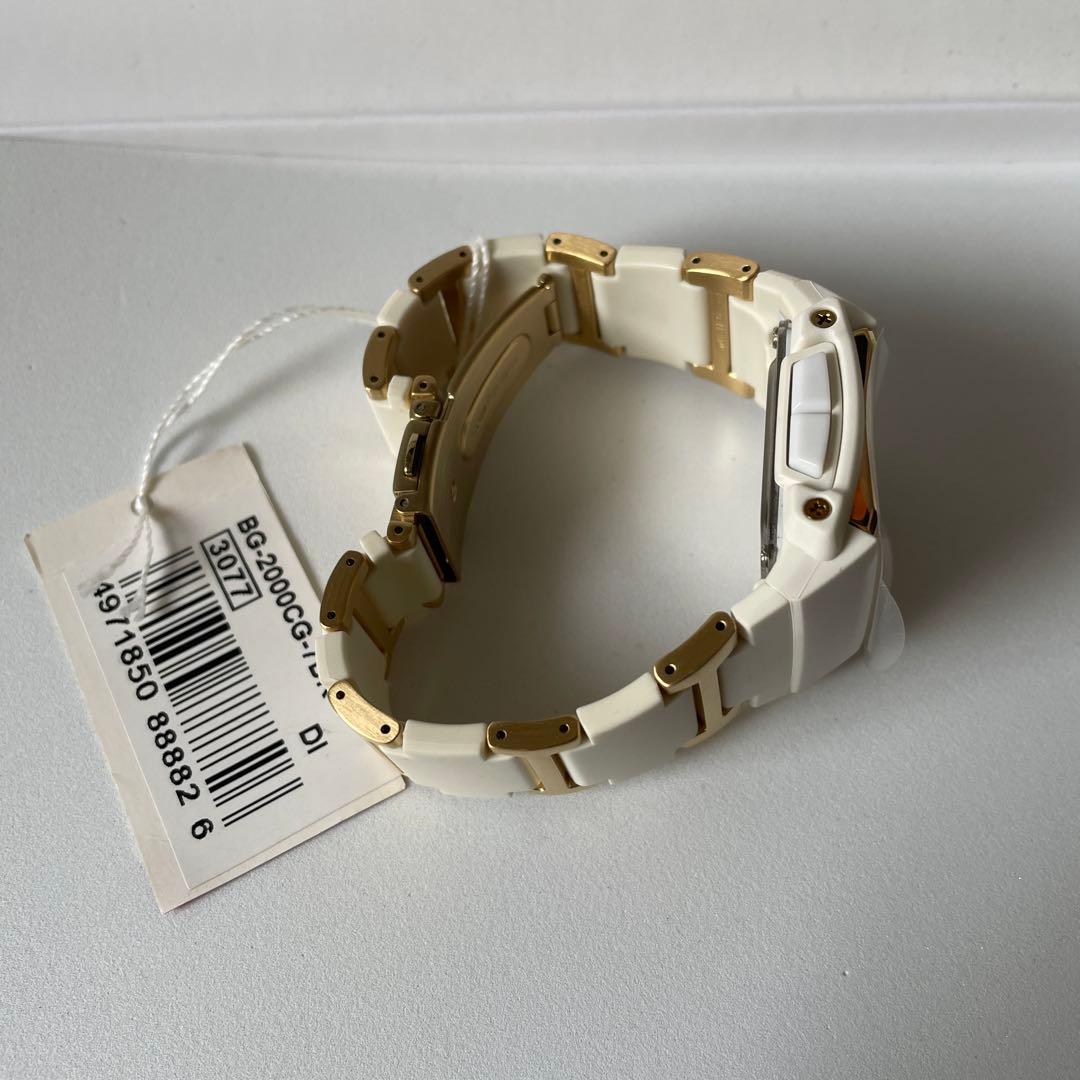 Baby-G Sweet Poison Ladies Watch White and Gold Band Square Monitor Japan Import