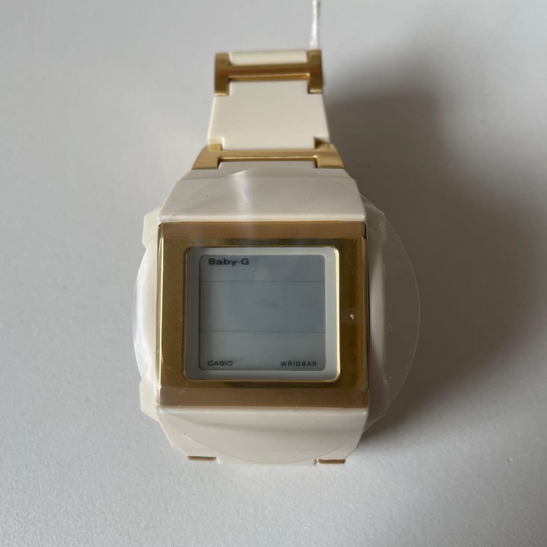 Baby-G Sweet Poison Ladies Watch White and Gold Band Square Monitor Japan Import