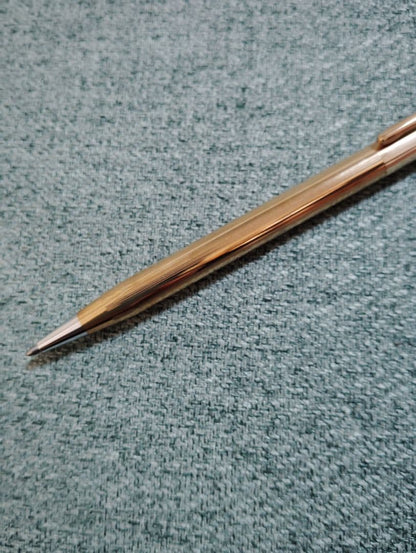 Cross 14 Carat Gold Metal Ballpoint Pen with Case — Japan Import