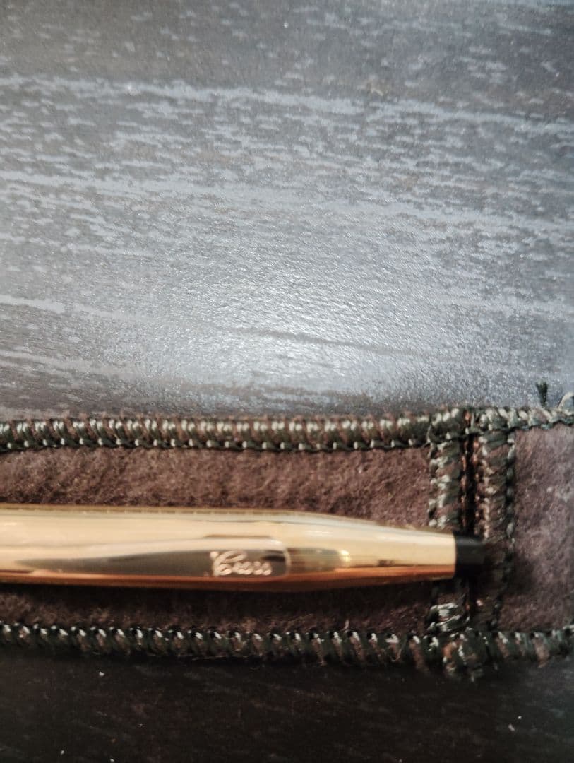 Cross 14 Carat Gold Metal Ballpoint Pen with Case — Japan Import