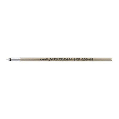 Five packs of 0.5mm Pilot Jetstream metal pen refills in black, ready for multi-function pens