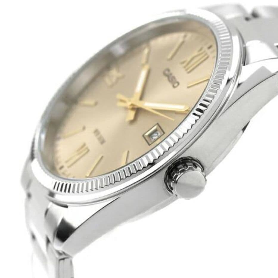 Casio MTP-1302DD-9AVDF Model Watch with Gold and Beige Colors — Japan Import